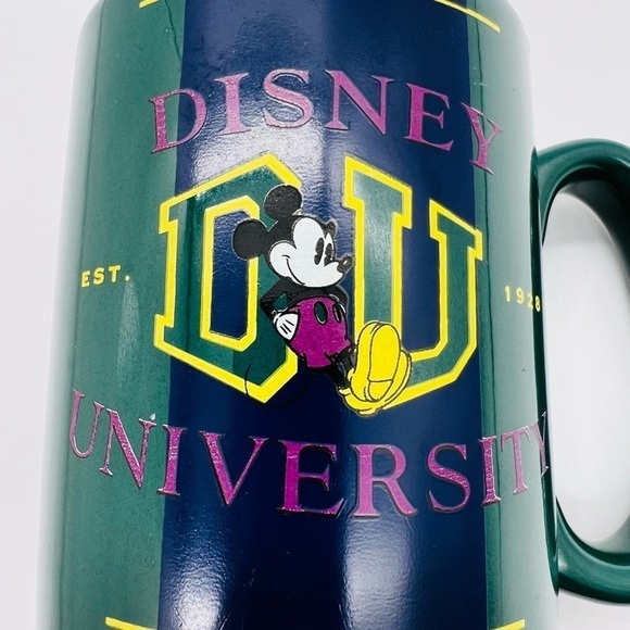 DISNEY HUNTER GREEN DISNEY UNIVERSITY MUG WITH MICKEY MOUSE - Picture 7 of 9